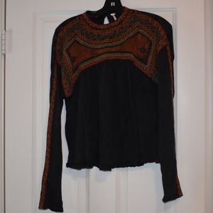 Free People Embroidered Long Sleeve